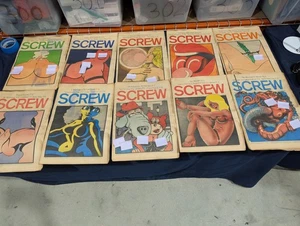 Vintage Screw Magazine Lot of 10 Issues 1970s Adult Tabloid Newsprint  (309) - Bild 1 von 7