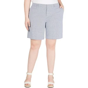 Tommy Hilfiger Womens Hollywood Knee Length Khaki, Chino Shorts Plus BHFO 9010 - Picture 1 of 2