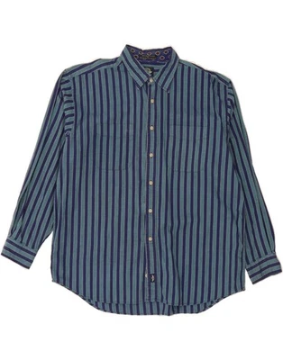 Camisa DOCKERS Hombre Grande Azul Rayas Algodón CV07 Foto 1 de 3