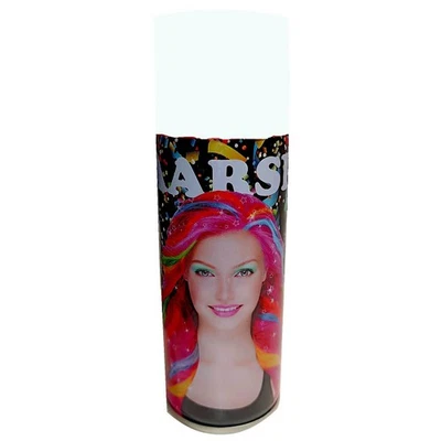 150ml Metallic Haarspray Weiß Colorspray bunte Haarfarbe Karneval auswaschbar - Bild 1 von 2
