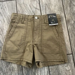 Art Class Girls High-Rise Cargo Shorts Green Tea, Size M (8) - Picture 1 of 4