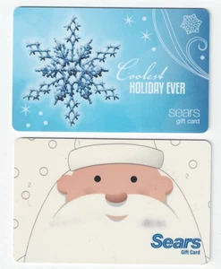 Sears Gift Card - Christmas Holidays - Santa & Snowflake -Collectible - No Value - Picture 1 of 2