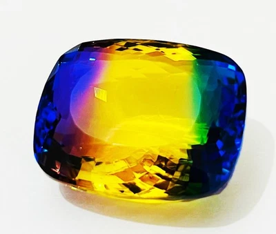 94+ Ct Certified Watermelon Tourmaline Bi-Color Loose Gemstone Cushion Cut M530 - Image 1 of 4