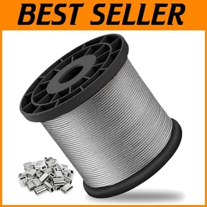Aircraft Grade 304 Stainless Steel Cable, 368lbs Strength - Picture 1 of 9