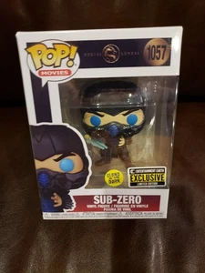 Funko Sub Zero 1057 Vinyl Figure with Pop Protector Mortal Kombat Exclusive Glow - Picture 1 of 6