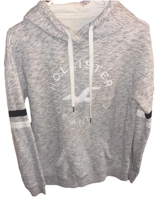 SUDADERA CON CAPUCHA HOLLISTER GRIS TALLA MEDIANA, LOS ANGELES, gran forma Foto 1 de 4