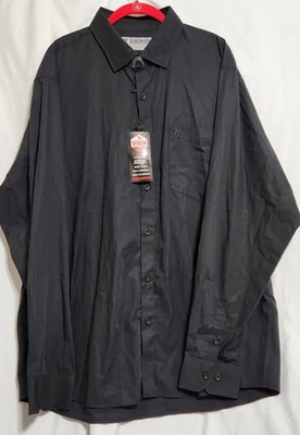 NUEVO CON ETIQUETAS Camisa Dixxon Para Hombres 2XL Negra Rendimiento Bambú Serie Abotonada Manga Larga Foto 1 de 4