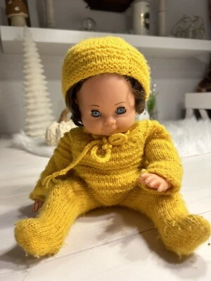 SCHILDKRÖT * Puppe mit Plüschkörper * 70er Jahre Stricksachen ** - Bild 1 von 3