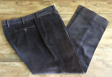 INCOTEX Slowear 38 Benn Style Flat Front Cool Gray 130 Corduroy Trouser Pants