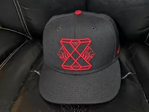 Nike True Lebron James X King Lion Logo Snapback Hat Cap Black Red Basketball - Picture 1 of 6