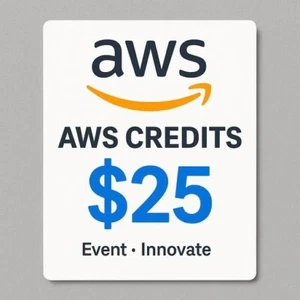 25 $ AWS Credits Code: AWS Innovate Event - Bild 1 von 3