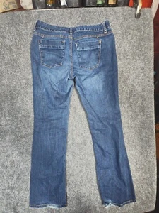 Mossimo Curvy Fit Boot Cut Jeans Women's 12R Blue Low Rise 5-Pocket Flaw 34x - Picture 1 of 10