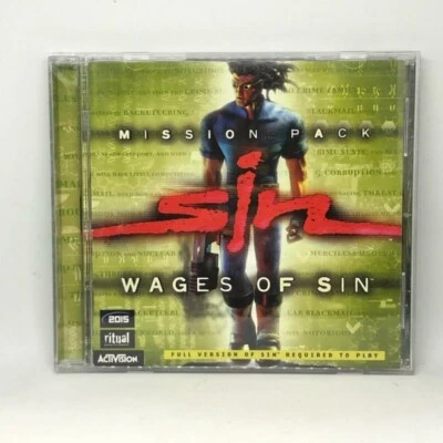 Sin Wages of Sin Mission Pack PC Game 1999 Expansion Pack CD-ROM - Image 1 of 4
