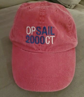 Sombrero vintage 2000 OP Sail CT de Adam's - Color salmón - Gorra Connecticut Dad Foto 1 de 4