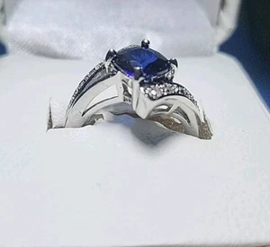 925 Sterlingsilber Ring natürlicher 1/10 cttw Diamant Damengröße 5,75 Wert 199,98 $ - Bild 1 von 6