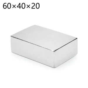1/2/5pcs 60mmx40mmx20mm Strong Permanent Rare Earth Neodymium Block Magnets N50 - Picture 1 of 3