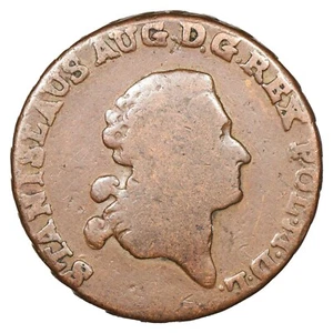 Pologne-Lituanie - Trojak (3 gros polonais) 1792 MV Stanislas II Auguste cuivre - Imagen 1 de 2