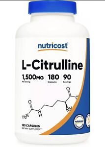 Nutricost L-Citrulline 750mg, 180 Capsules - Gluten Free & Non-GMO