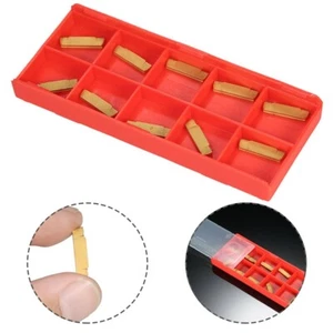 Exceptional Precision Carbide Inserts for MGEHR/MGIVR Grooving Tools Pack of 10 - Picture 1 of 3
