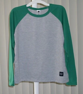 Pijama masculino top de dormir manga comprida cinza e verde lacuna novo sem etiquetas tamanho 6 - Imagem 1 de 3