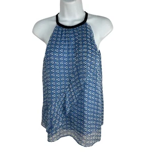Joie Corisande French Chambray Halter Top Size XXS 100% Silk Womens Blue - Picture 1 of 5