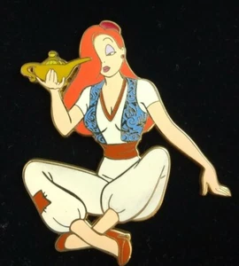 Disney Shopping Halloween JESSICA Rabbit Dressed as ALLADIN Jumbo Pin LE300 HTF - Picture 1 of 3