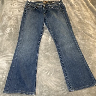 Pantalones de mezclilla de novio de 6 bolsillos hechos en Estados Unidos de colección talla 29 pierna ancha bolsillo bordado Foto 1 de 4