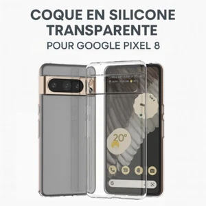 Coque arrière pour GOOGLE Pixel 8 en silicone transparent TPU Neuf - Photo 1 sur 5