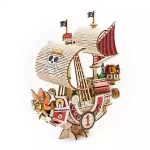 KIGUMI Ki-gu-mi Wooden Art - One Piece Thousand Sunny - Foto 1 di 9