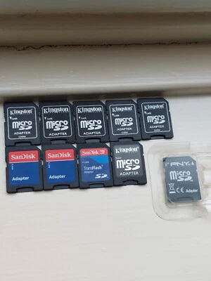 10x MICRO SD Card Adapter SDHC SDXC MEMORY CARD ADAPTOR CONVERTER  - Image 1 of 3