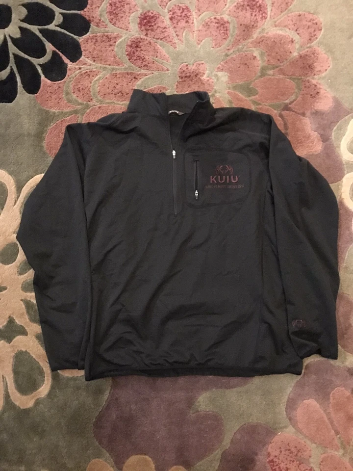 Kuiu Black Merino Wool Zip-T-M - Image 1 of 1