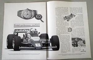 Reloj Rolex Datejust 1983 Rick Mears Roger Penske Indy original anuncio impreso de 2 páginas - Imagen 1 de 1