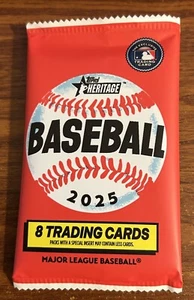 2025 Topps Heritage Verpackung LEERE Packung - keine Karten kostenloser Versand - Bild 1 von 2