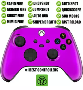 Purple Chrome Silent Modz Rapid Fire Modded Controller for Xbox Series X S - Picture 1 of 1