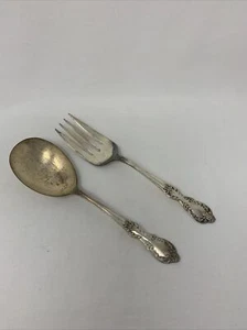 W.m Rogers MFG Co. Extra Plate (Original Rogers Large Serving Spoon & Fork) - Picture 1 of 7