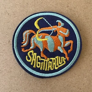 SAGITTARIUS Embroidered 3" Round Iron-on Patch ~ Retro Zodiac Sign Constellation - Picture 1 of 3
