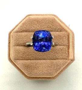 6.44ct Tanzanite Cushion Cut Loose Stone - Picture 1 of 2