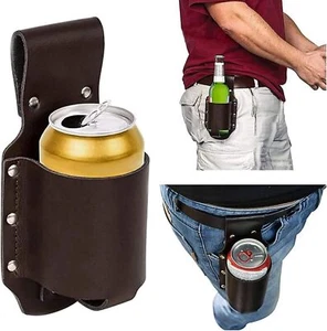 Pu Leder Bierholster Gürteltasche Reisetasche für 12 Unzen Bierflasche Bierdose - Bild 1 von 2