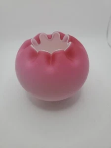 Antique Thomas Webb Cased Pink Milk Glass Rose Bowl Victorian - Picture 1 of 6