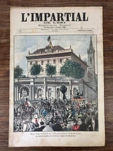 (Gr. LE PETIT JOURNAL) L'Impartial de L'Est 1898 Sissi Elisabeth Imperatrice - Foto 1 di 2