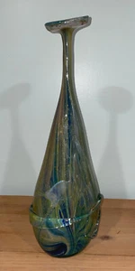 LARGE MCM ART GLASS VASE KENT IPSEN SIGNED MID CENTURY MODERN SCULPTURE RARE VTG - Picture 1 of 12