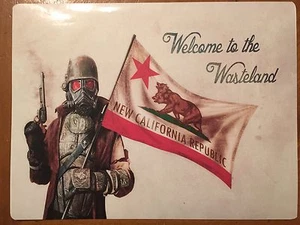 Tin Sign Vintage Fallout Welcome To The Wasteland New California Republic - Picture 1 of 1