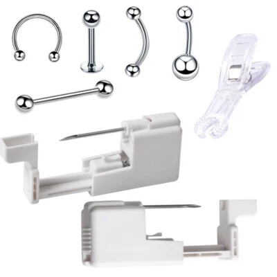 Disposable Piercing Tools,Navel Nail Belly Tongue Eyebrow Lip Ring Piercing Gun - Image 1 of 4
