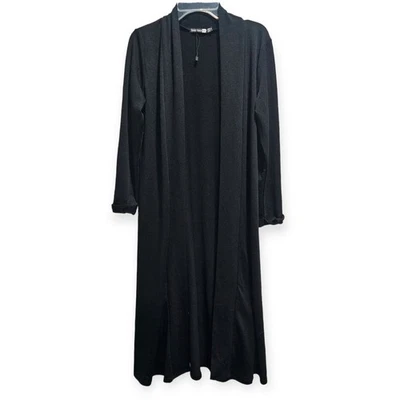 Mujer Boohoo Suéter Chaqueta Ligera Negra TALLA 2 Foto 1 de 2