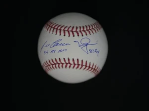 JOSE CANSECO MARK MCGWIRE SIGNED OMLB BASEBALL WITH "86 AL ROY & 87 ROY" JSA COA - Picture 1 of 2