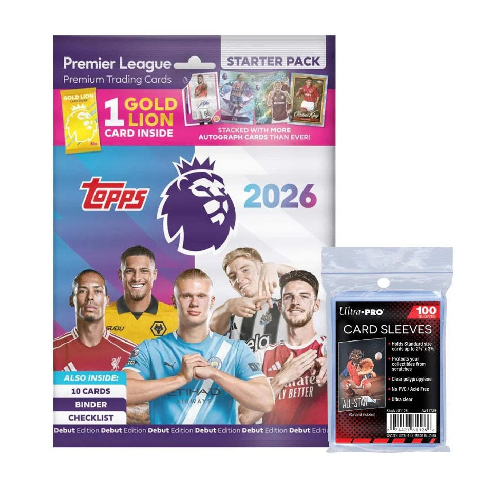 Topps Premier League 2026 - Debut Edition - Standard Starter Pack + 100 Soft Sle - Image 1 of 1