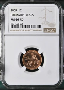 Moneda detallada #E Lincoln 2009 centavo años formativos NGC MS66RD - Imagen 1 de 2
