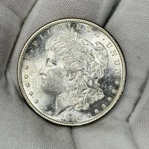 1890-S Morgan Silver Dollar $1 One San Francisco Old US Coin UNC BU WOW! - Picture 1 of 5