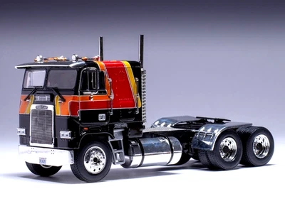 IXO DIECAST 1/43 1993 FREIGHTLINER FLA TRUCK CAB/TRACTOR BLACK RED STRIPES TR215 - Image 1 of 2