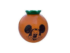 Vintage 70s Mickey Mouse Walt Disney Souvenir Orange Sipper Drink Cup NO STRAW - Picture 1 of 10